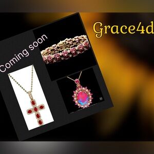 Coming soon 14k gold jewelry Ruby cross, pink tourmaline bracelet & Opal Pendant